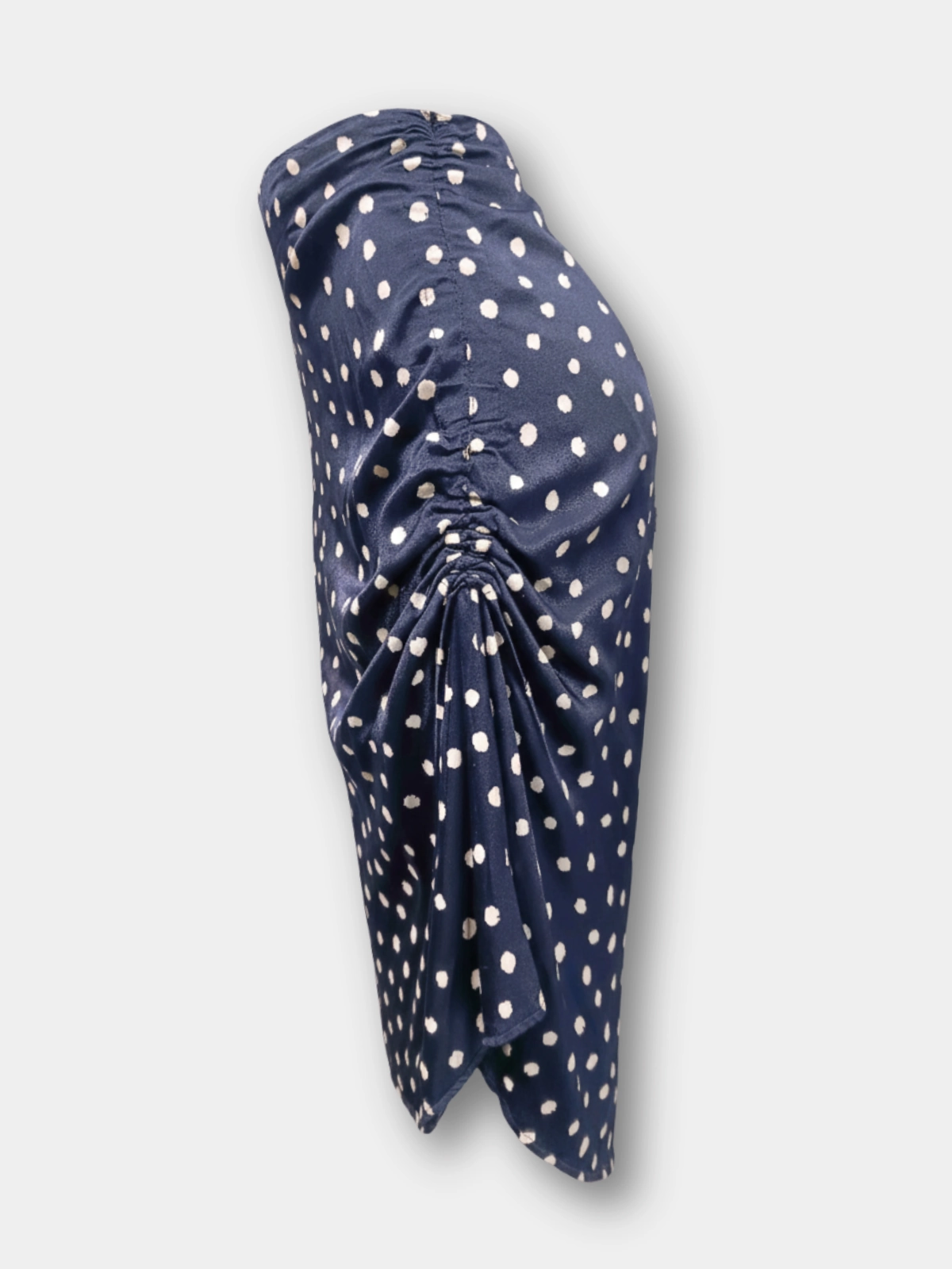 Midnight Dot Ruched Skirt - silk bottoms available at theGirlyZone Kampala